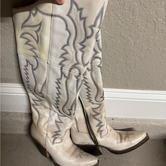 DAN POST WOMEN'S LOVERFLY TALL WESTERN BOOTS - SNIP TOE - Picture 1 of 4